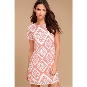 Lulus pretty pink and white dress!